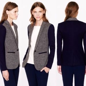 Grey and Navy wool one button jacket